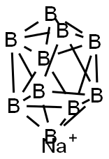 Sodium decahydrodecaborate 구조식 이미지