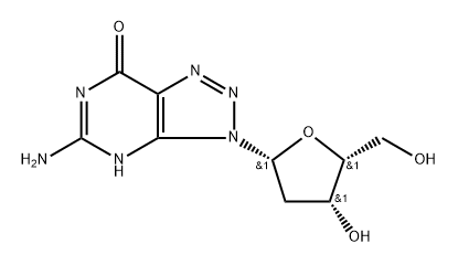 5-amino-3-(4-hydroxy-5-(hydroxymethy)tetrahydrofuran-2-yl)-3,6-dihydro-7H-[1,2,3]triazolo[4,5-d]pyrimidin-7-one Structure