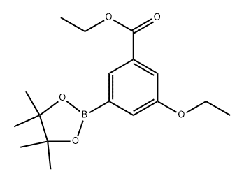 Ethyl 3-ethoxy-5-(4,4,5,5-tetramethyl-1,3,2-dioxaborolan-2-yl)benzoate Structure