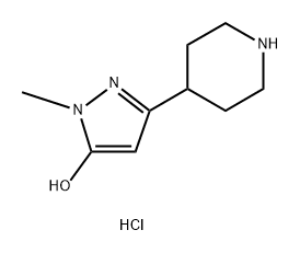 1-methyl-3-(piperidin-4-yl)-1H-pyrazol-5-ol dihydrochloride Structure