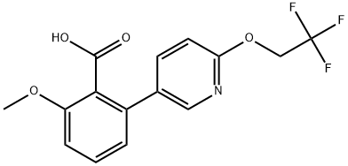 2-Methoxy-6-[6-(2,2,2-trifluoroethoxy)-3-pyridinyl]benzoic acid Structure