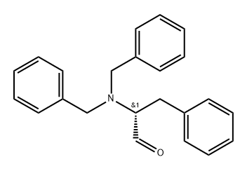 Benzenepropanal, α-[bis(phenylmethyl)amino]-, (αR)- Structure