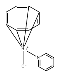 Rhodium, chloro[(1,2,5,6-<C)-1,3,5,7-cyclooctatetraene](pyridine)- Structure