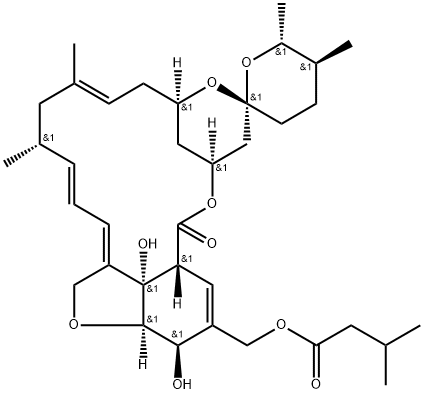 Milbemycin B, 5-O-demethyl-28-deoxy-6,28-epoxy-25-methyl-26-(3-methyl-1-oxobutoxy)-, (6R,25R)- (9CI) Structure