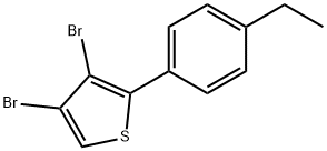 3,4-Dibromo-2-(4-ethylphenyl)thiophene Structure