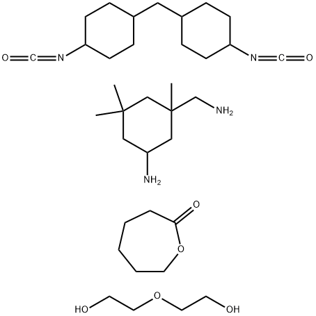 2-Oxepanone, polymer with 5-amino-1,3,3-trimethylcyclohexanemethanamine, 1,1'-methylenebis[4-isocyanatocyclohexane] and 2,2'-oxybis[ethanol] Structure