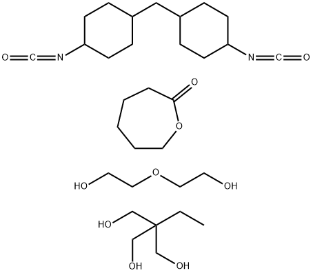 2-Oxepanone, polymer with 2-ethyl-2-(hydroxymethyl)-1,3-propanediol, 1,1-methylenebis4-isocyanatocyclohexane and 2,2-oxybisethanol Structure