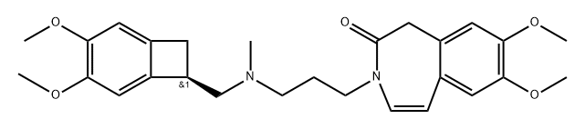 (R)-3-(3-(((3,4-dimethoxybicyclo[4.2.0]octa-1,3,5-trien-7-yl)methyl)(methyl)amino)propyl)-7,8-dimethoxy-1,3-dihydro-2H-benzo[d]azepin-2-one Structure