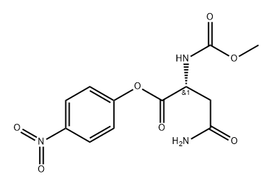 Asparagine, N-carboxy-, N-methyl p-nitrophenyl ester, D- (8CI) Structure