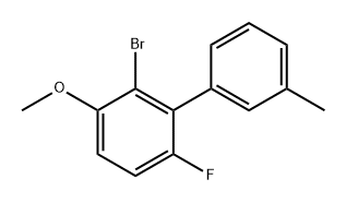 2-Bromo-6-fluoro-3-methoxy-3'-methyl-1,1'-biphenyl Structure