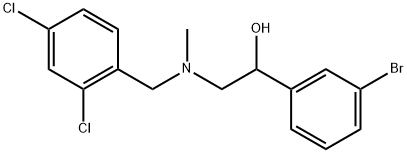 Benzenemethanol, 3-bromo-α-[[[(2,4-dichlorophenyl)methyl]methylamino]methyl]- 구조식 이미지