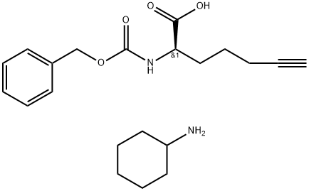 Cbz-D-bishomopropargylglycine CHA salt Structure