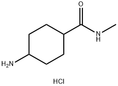 4-amino-N-methylcyclohexane-1-carboxamide hydrochloride Structure