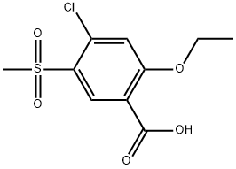 4-Chloro-2-ethoxy-5-(methylsulfonyl)benzoic acid Structure