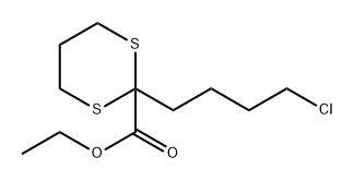 Ethyl 2-(4-chlorobutyl)-1,3-dithiane-2-carboxylate Structure