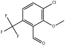 3-Chloro-2-methoxy-6-(trifluoromethyl)benzaldehyde Structure