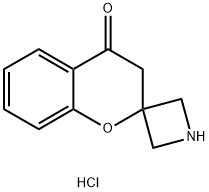3',4'-dihydrospiro[azetidine-3,2'-[1]benzopyran]-
4'-one hydrochloride Structure