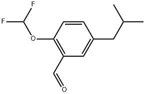 2-(Difluoromethoxy)-5-(2-methylpropyl)benzaldehyde Structure