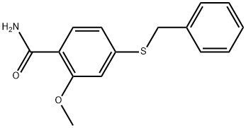 Benzamide, 2-methoxy-4-[(phenylmethyl)thio]- Structure