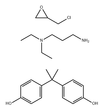 Phenol, 4,4′-(1-methylethylidene)bis-, polymer with 2-(chloromethyl)oxirane and N1,N1-diethyl-1,3-propanediamine Structure