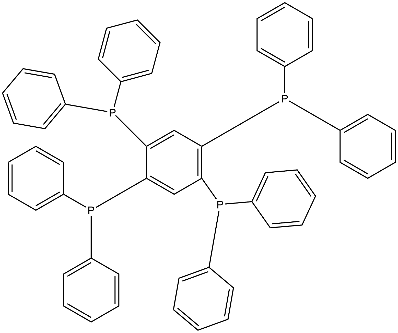 Phosphine, 1,1',1'',1'''-(1,2,4,5-benzenetetrayl)tetrakis[1,1-diphenyl- Structure