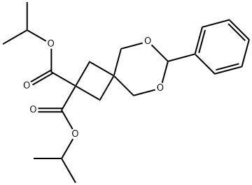 6,8-Dioxaspiro[3.5]nonane-2,2-dicarboxylic acid, 7-phenyl-, 2,2-bis(1-methylethyl) ester 구조식 이미지