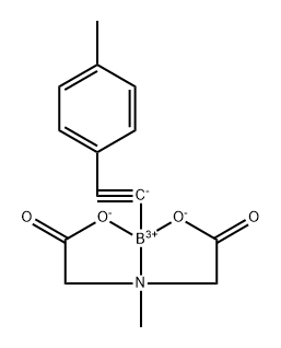 [2-(4-Methylphenyyl)ethynyl-boronic acid MIDA ester 구조식 이미지