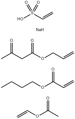 Butanoic acid, 3-oxo-, 2-propenyl ester, polymer with butyl 2-propenoate, ethenyl acetate and sodium ethenesulfonate Structure