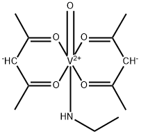 (Ethylamine)bis(2,4-pentanedionato)oxovanadium(4+) Structure