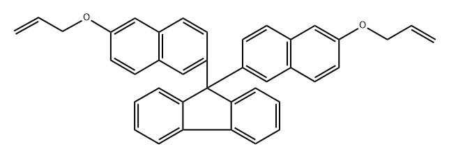 9,9-Bis(6-allyloxy-2-naphthyl)fluorine Structure