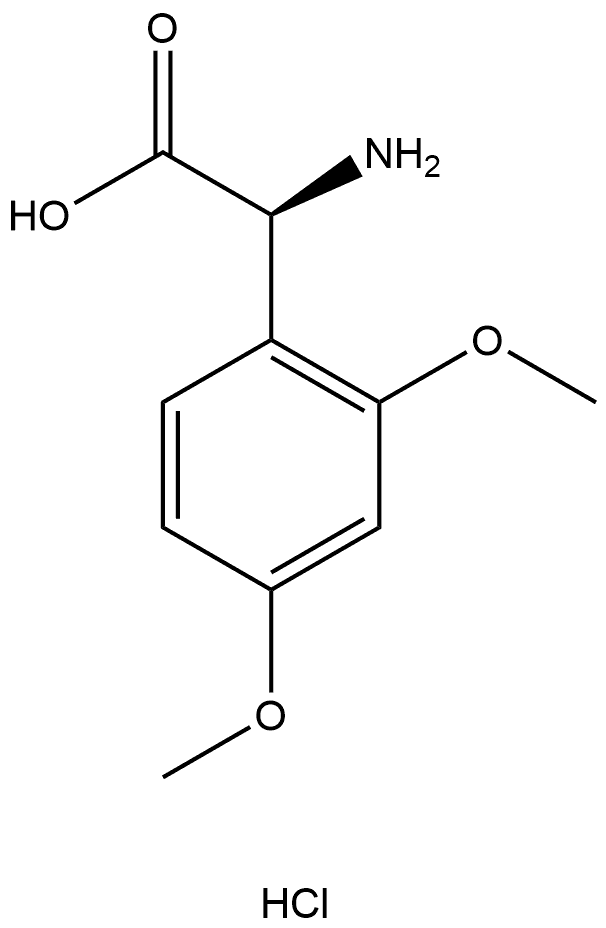(S)-2-amino-2-(2,4-dimethoxyphenyl)acetic acid hydrochloride Structure