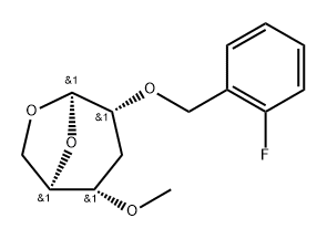 .beta.-ribo-Hexopyranose, 1,6-anhydro-3-deoxy-2-O-(2-fluorophenyl)methyl-4-O-methyl- Structure