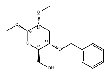.alpha.-D-ribo-Hexopyranoside, methyl 3-deoxy-2-O-methyl-4-O-(phenylmethyl)- Structure