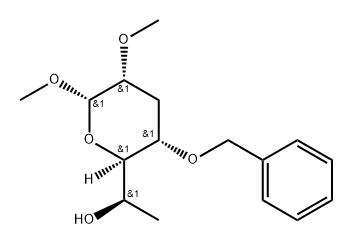 .alpha.-D-allo-Heptopyranoside, methyl 3,7-dideoxy-2-O-methyl-4-O-(phenylmethyl)- Structure