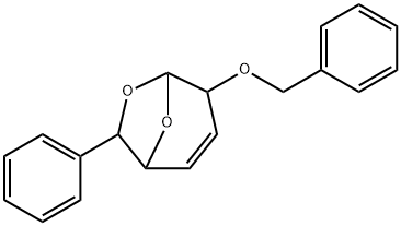 .beta.-D-erythro-Hex-3-enopyranose, 1,6-anhydro-3,4-dideoxy-6-C-phenyl-2-O-(phenylmethyl)-, (6S)-rel- Structure