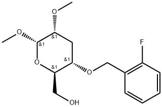 .alpha.-D-ribo-Hexopyranoside, methyl 3-deoxy-4-O-(2-fluorophenyl)methyl-2-O-methyl- Structure