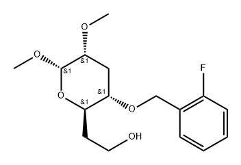 .alpha.-D-ribo-Heptopyranoside, methyl 3,6-dideoxy-4-O-(2-fluorophenyl)methyl-2-O-methyl- Structure