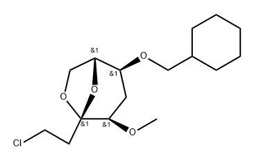 .beta.-D-ribo-3-Octulopyranose, 3,8-anhydro-1-chloro-6-O-(cyclohexylmethyl)-1,2,5-trideoxy-4-O-methyl- Structure