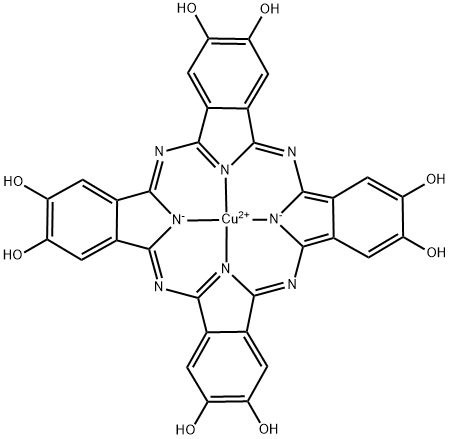 (2,3,9,10,16,17,23,24-octahydroxyphthalocyaninato)copper(II) Structure