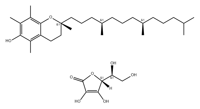 L-Ascorbic acid, mixt. with (2R)-3,4-dihydro-2,5,7,8-tetramethyl-2-[(4R,8R)-4,8,12-trimethyltridecyl]-2H-1-benzopyran-6-ol (9CI) Structure