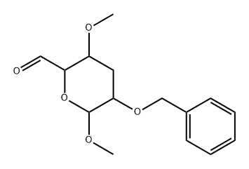 .베타.-D-리보-헥소디아도-1,5-피라노시드,메틸3-데옥시-4-O-메틸-2-O-(페닐메틸)- 구조식 이미지