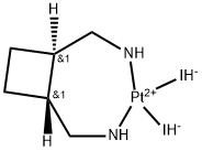 Platinum, [rel-(1R,2R)-1,2-cyclobutanedimethanamine-κN1,κN2]diiodo-, (SP-4-2)- 구조식 이미지