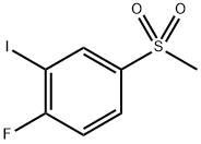 Benzene, 1-fluoro-2-iodo-4-(methylsulfonyl)- Structure