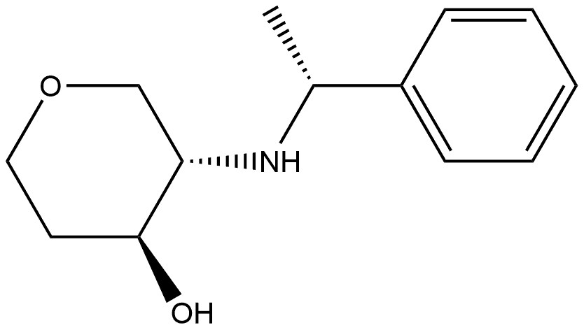 L-threo-Pentitol, 1,5-anhydro-2,4-dideoxy-2-[[(1R)-1-phenylethyl]amino]- Structure