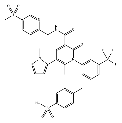 Alvelestat tosylate Structure