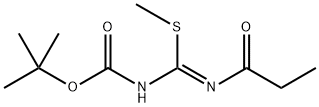 1,1-Dimethylethyl N-[(methylthio)[(1-oxopropyl)imino]methyl]carbamate Structure