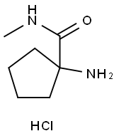 Cyclopentanecarboxamide, 1-amino-N-methyl-, hydrochloride (1:1) Structure