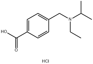 4-{[Ethyl(propan-2-yl)amino]methyl}benzoic Acid Hydrochloride 구조식 이미지