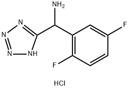 (2,5-Difluorophenyl)(1H-1,2,3,4-tetrazol-5-yl)methanamine Hydrochloride 구조식 이미지