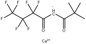 Bis(1,1,1,2,2,3,3-heptafluoro-7,7-dimethyloctane-4,6-dionato)calcium(II) 구조식 이미지